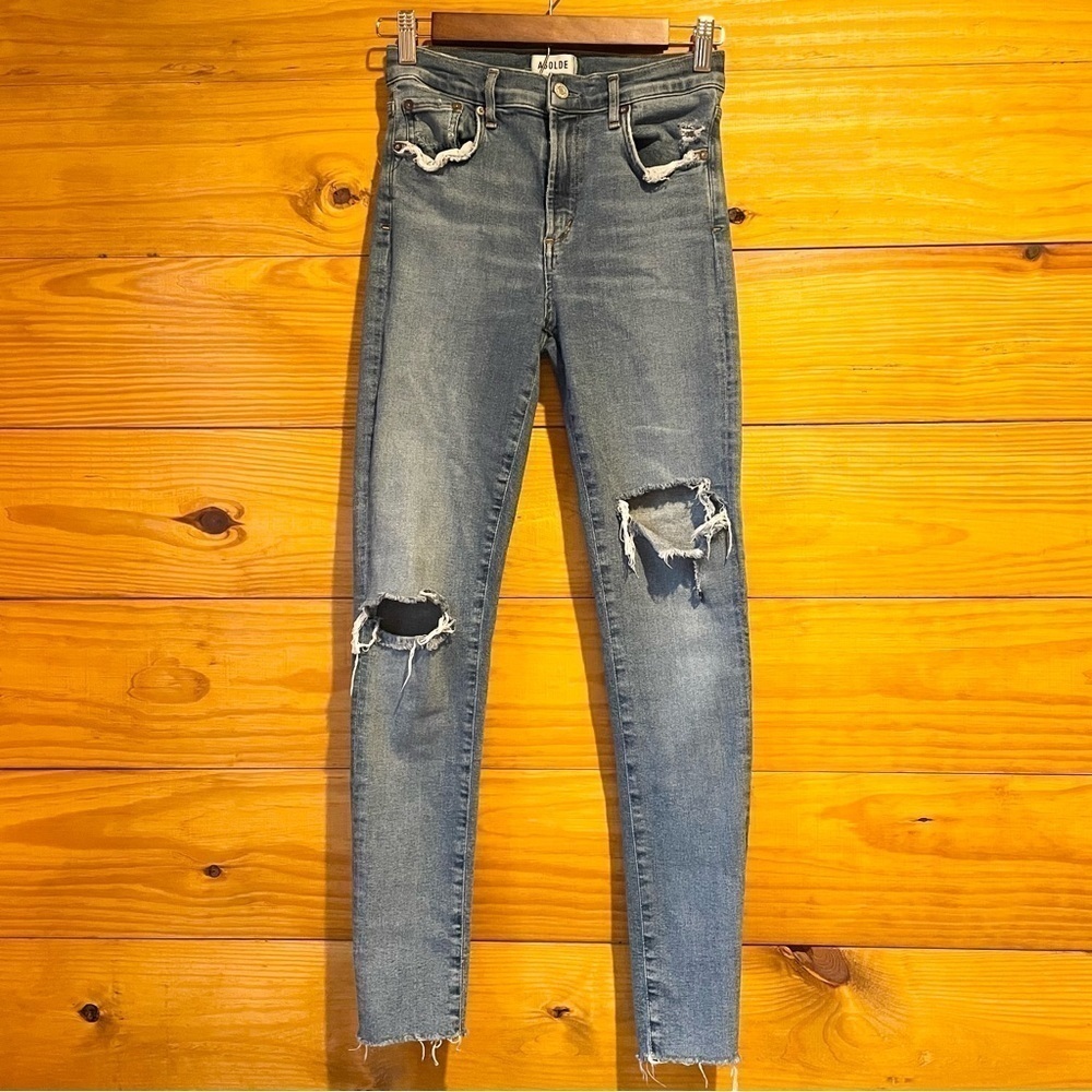 Agolde Sophie Ankle High Rise Skinny Jeans in Pentacle 28